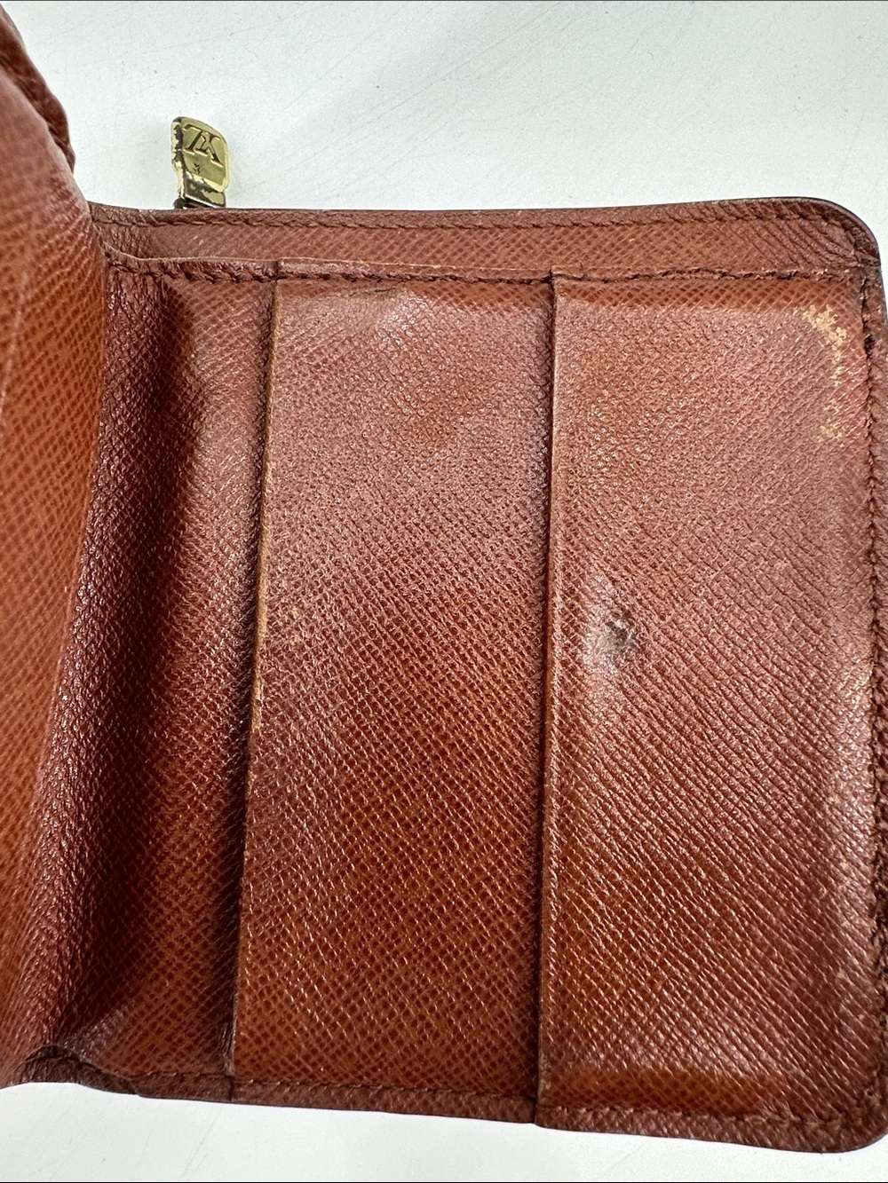 Authentic vintage Louis Vuitton Monogram Compact Wallet - Dark Brown - Picture 7 of 10